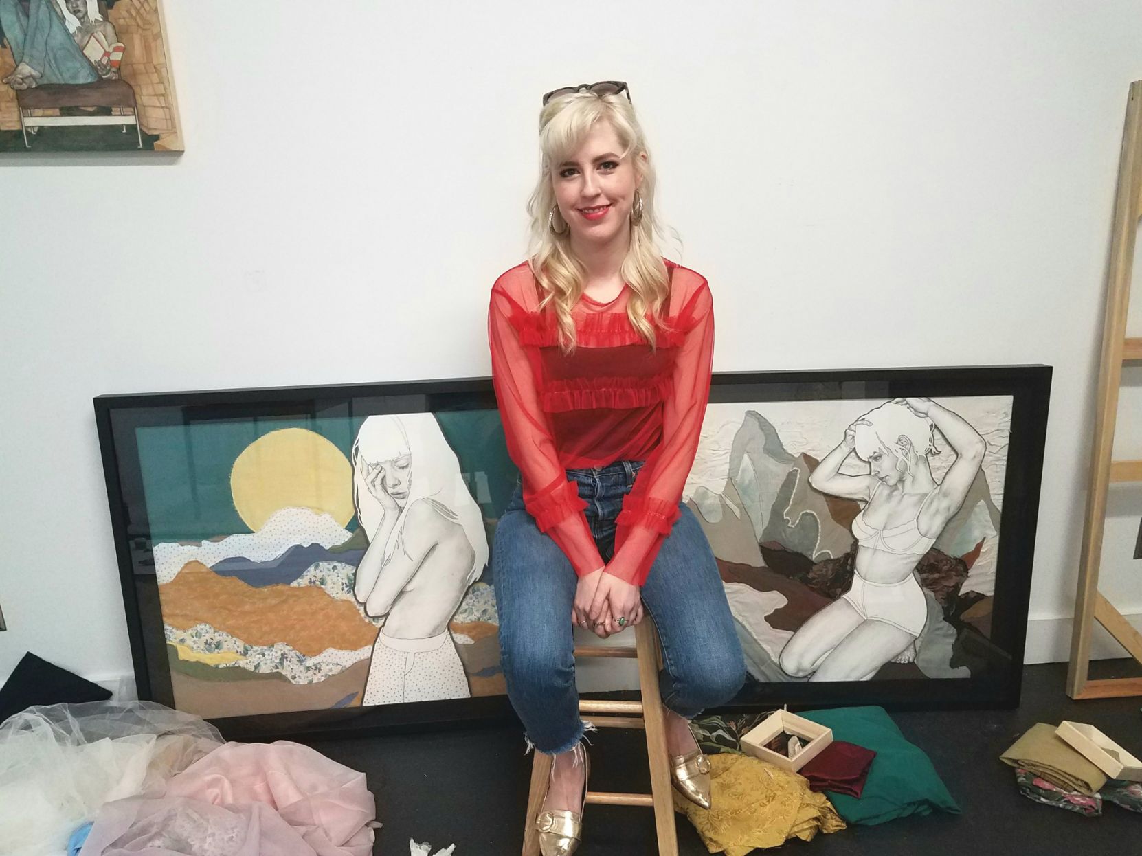Shelby Alexander in her studio at the Stutz
